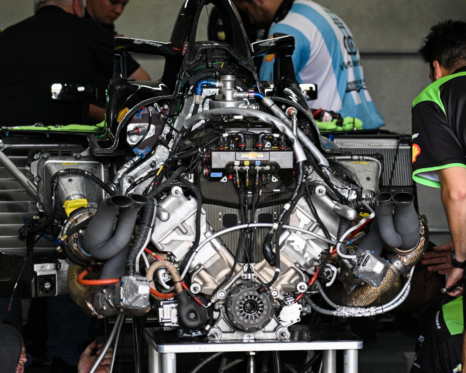 Current Chevy IndyCar Engine - Photo By James Black/Penske Entertainment