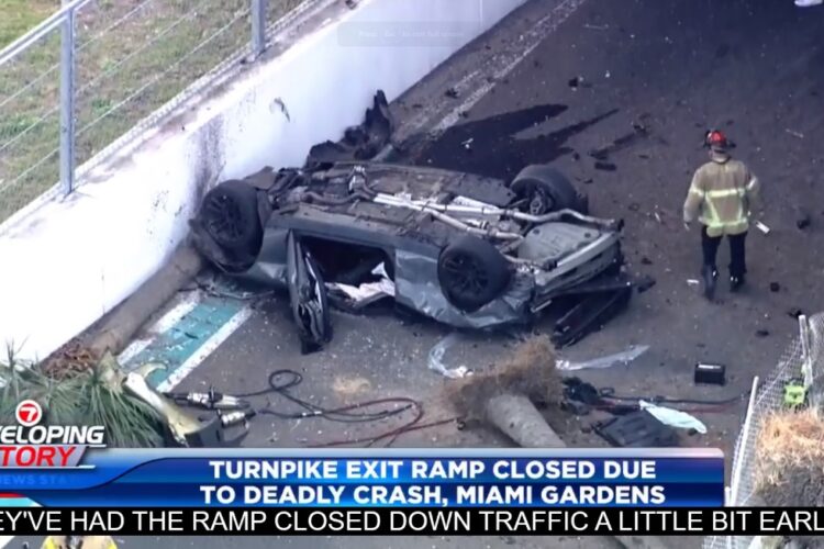 Driver dies in high-speed car crash, lands on Miami’s F1 track